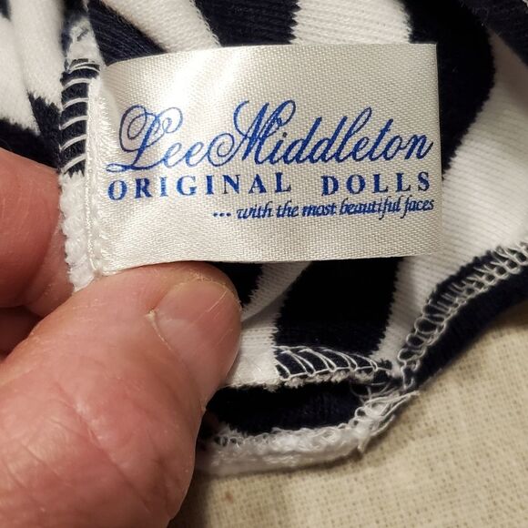 Lee Middleton Reborn Striped Black and White Baby Doll Top - Picture 6 of 8